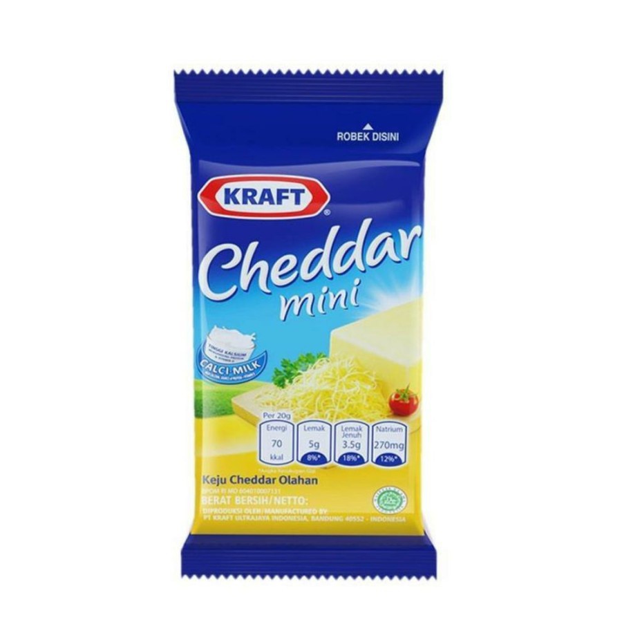 Jual KEJU KRAFT MINI CHEDDAR KEJU PARUT KEJU CHEDAR MINI SACHET 30 GR ...
