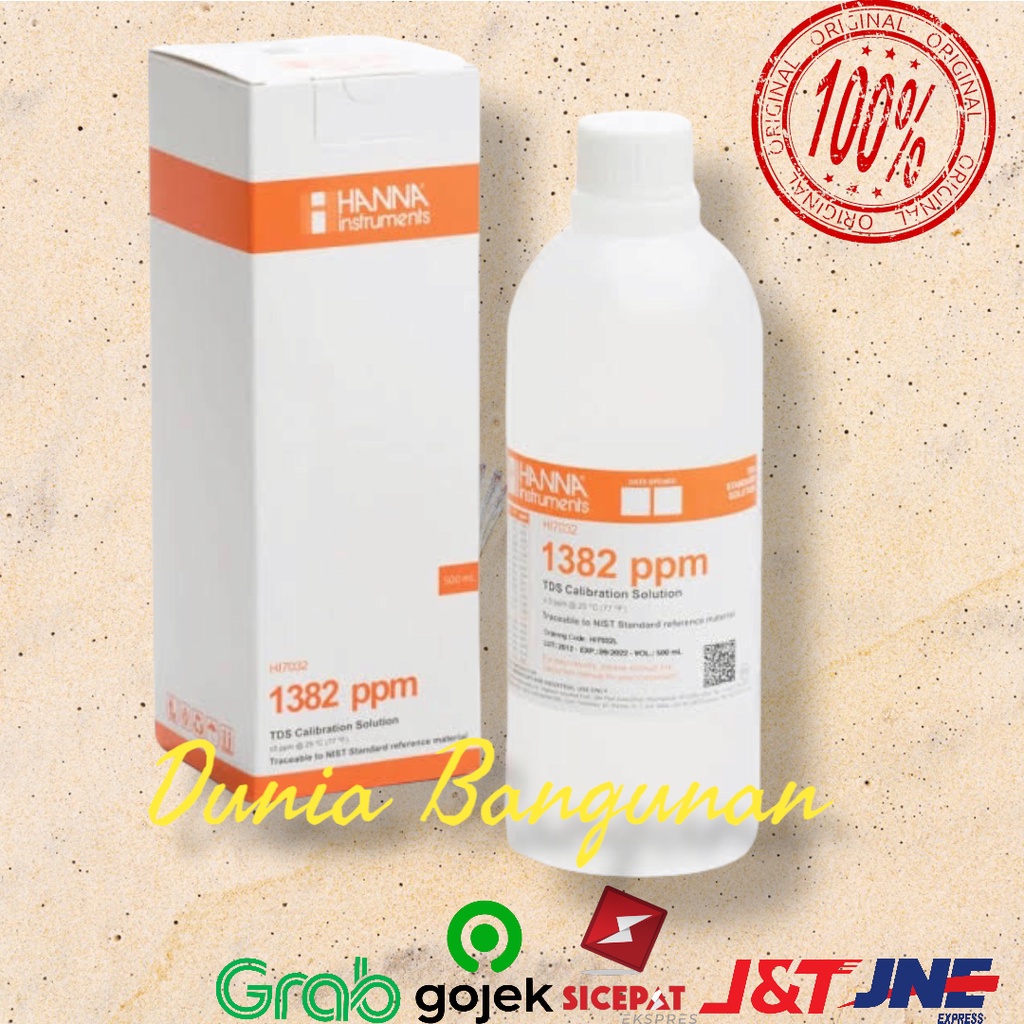 Jual cairan calibrasi tds hanna HI70032 1382 ppm tds calibration ...