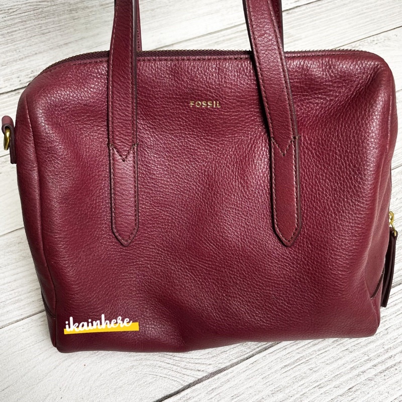 FOSSIL SYDNEY SATCHEL MAROON
