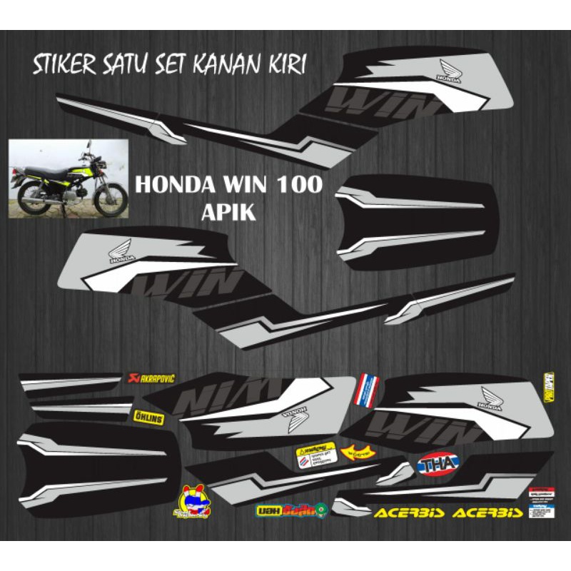 Jual STIKER STRIPING DECAL VARIASI HONDA WIN 100 APIK | Shopee Indonesia