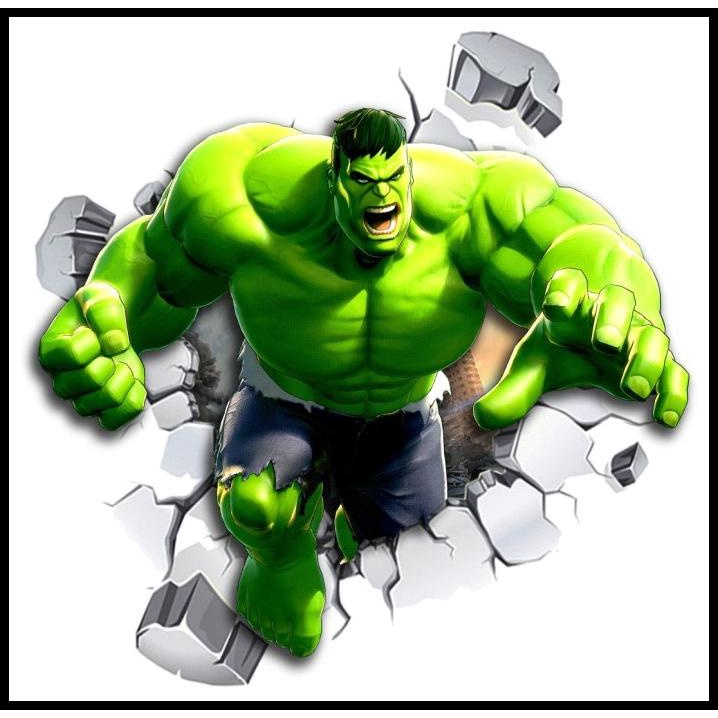 Jual Stiker Dinding Wall Sticker 3D Hulk Superhero Marvel Resize ...