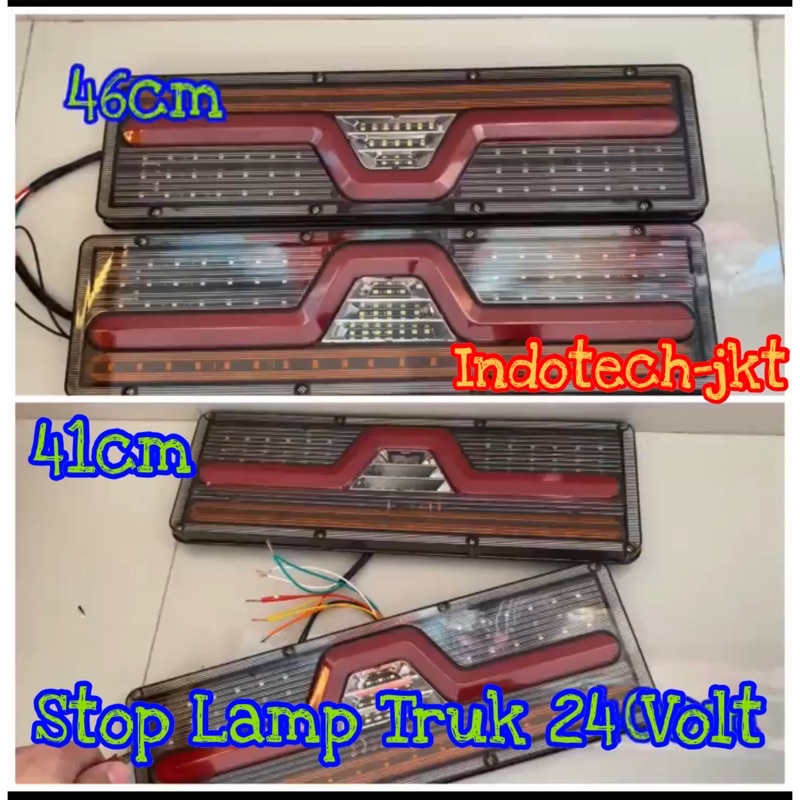 Jual Stop Lamp Lampu Belakang Truk 24 Volt Model V Ukuran 40cm Dan 46cm