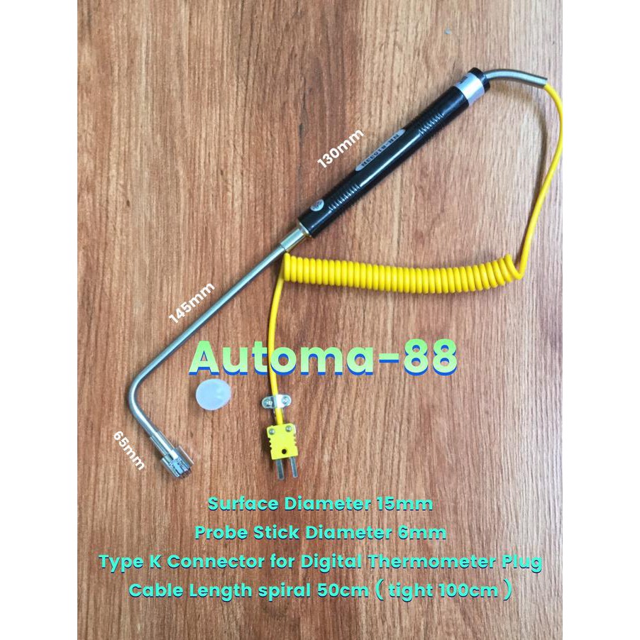 Jual Surface Temperature Sensor Probe Thermocouple Type-K Bentuk L ...