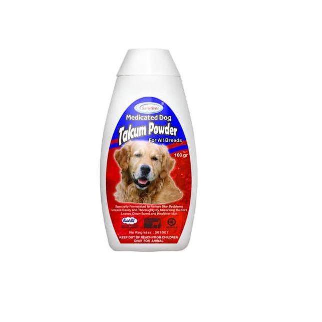 Jual Murah 70PFY BEDAK JAMUR UNTUK ANJING MEDICATED DOG TALCUM POWDER