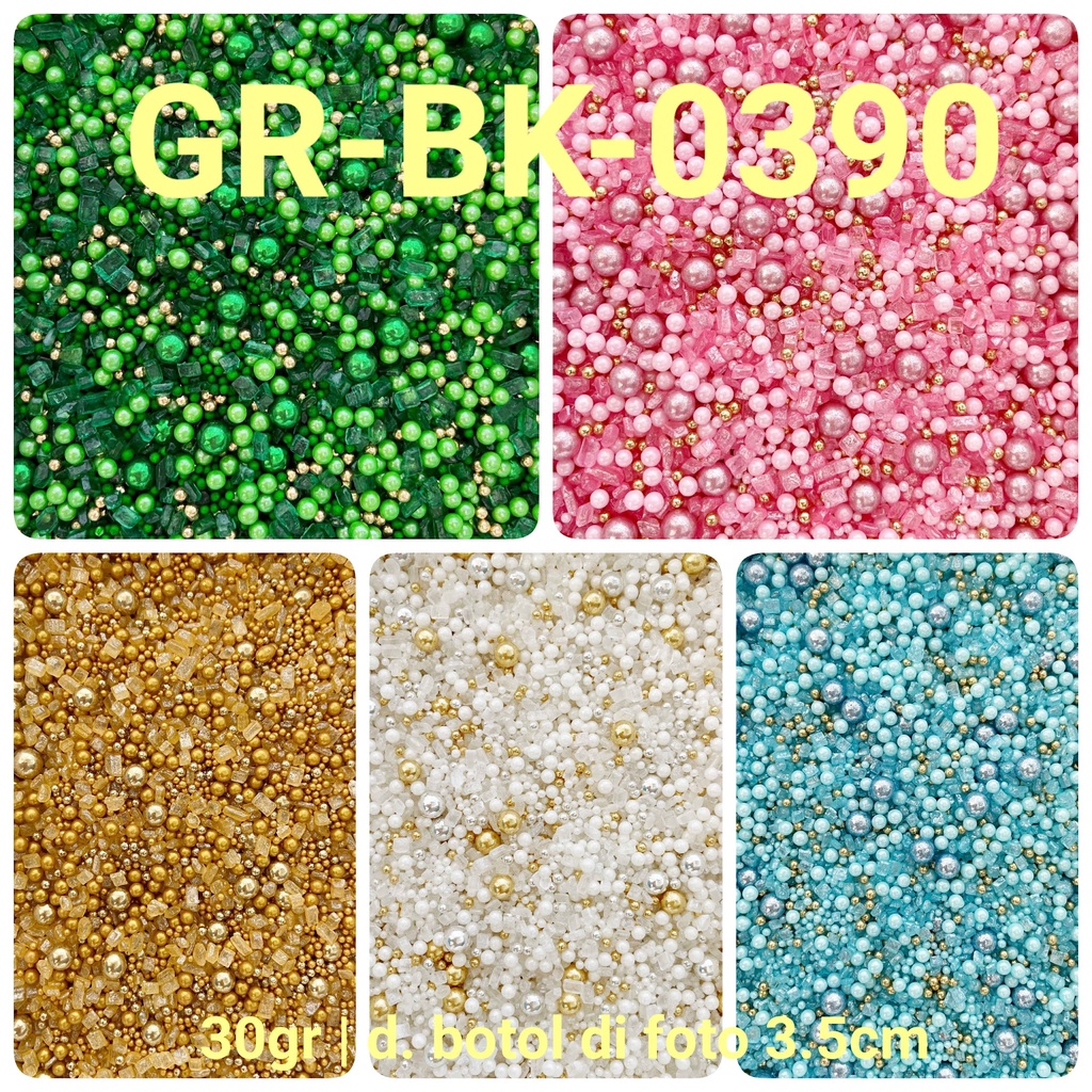 Jual GR-BK-0390 Sprinkle springkel sprinkel 30gr mutiara rock sugar ...
