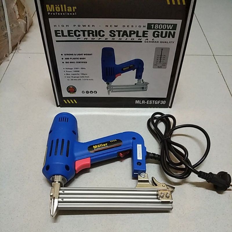 Jual Mesin Paku Tembak Electric Staple Gun Mollar Mlr Estgf Shopee Indonesia