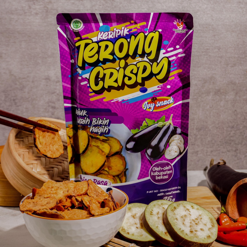 Jual Keripik Terong Ungu RASA ORIGINAL, Terong Crispy [IVY SNACK