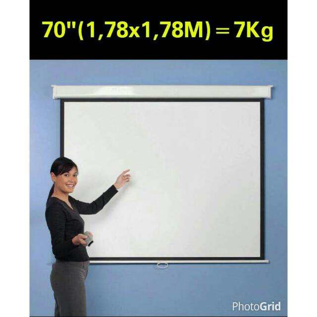 Jual Layar Proyektor 70 Inch Screen Projector 70 Layar Dinding Wall Gantung Shopee Indonesia 7375