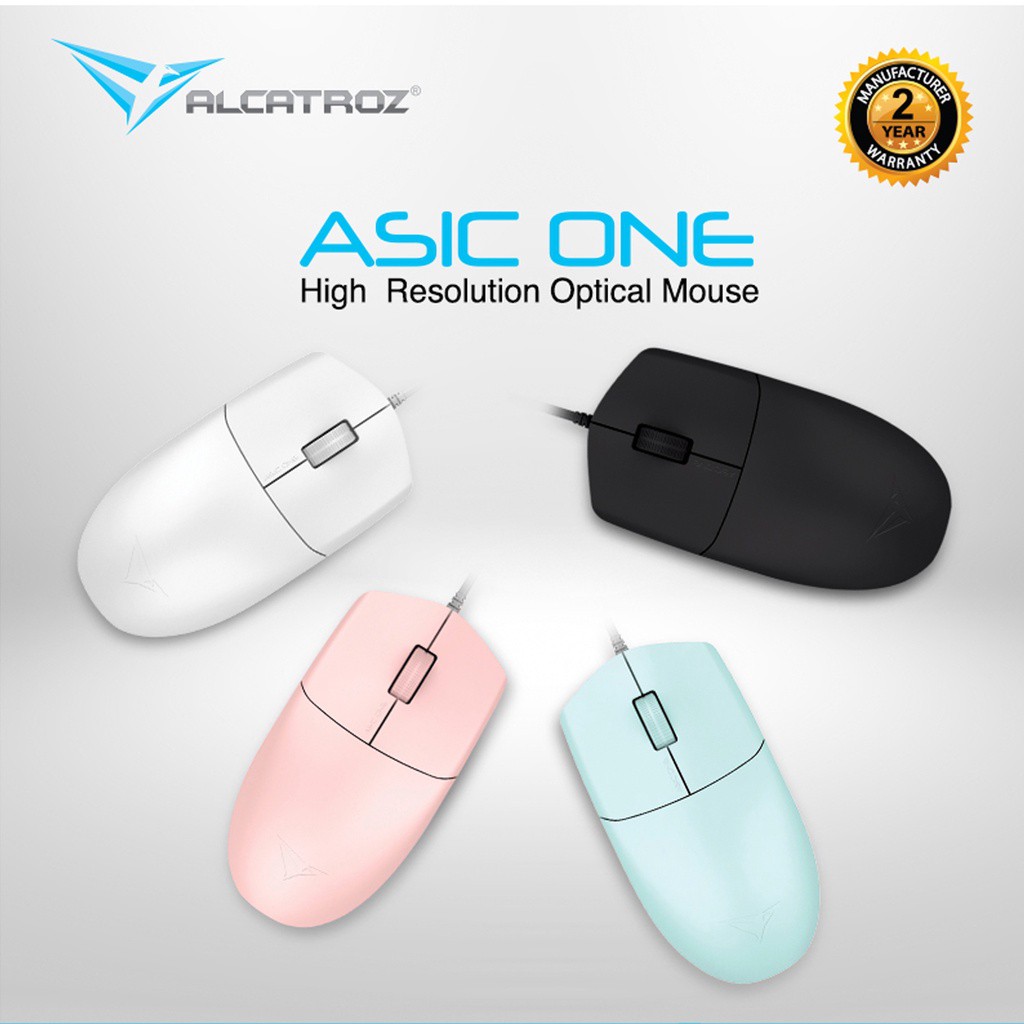 Jual Mouse Kabel Alcatroz Asic ONE Wired USB Mouse 1600 CPI Ergonomic Design with High Resolution Optical Mouse Shopee Indonesia