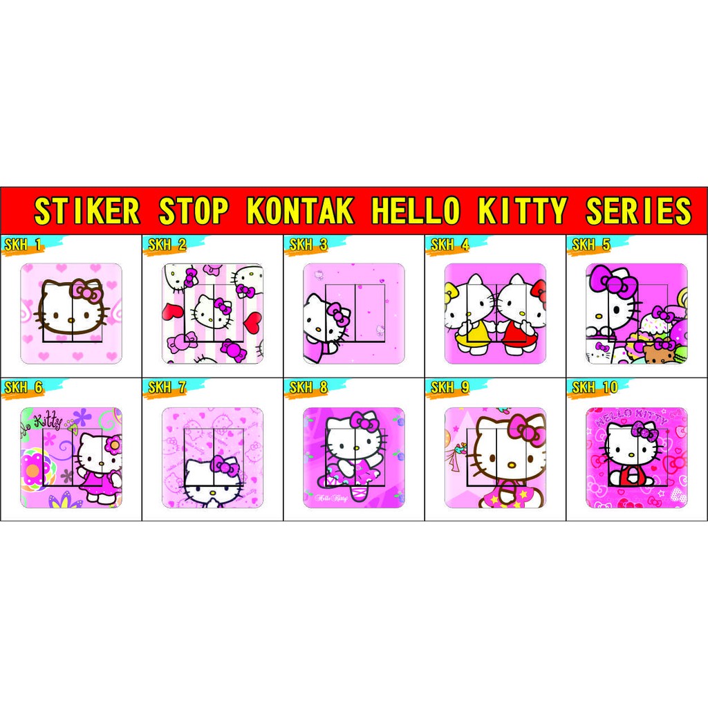Jual Stiker Stop Kontak, Saklar Listrik, Tombol On Off Hello Kitty ...