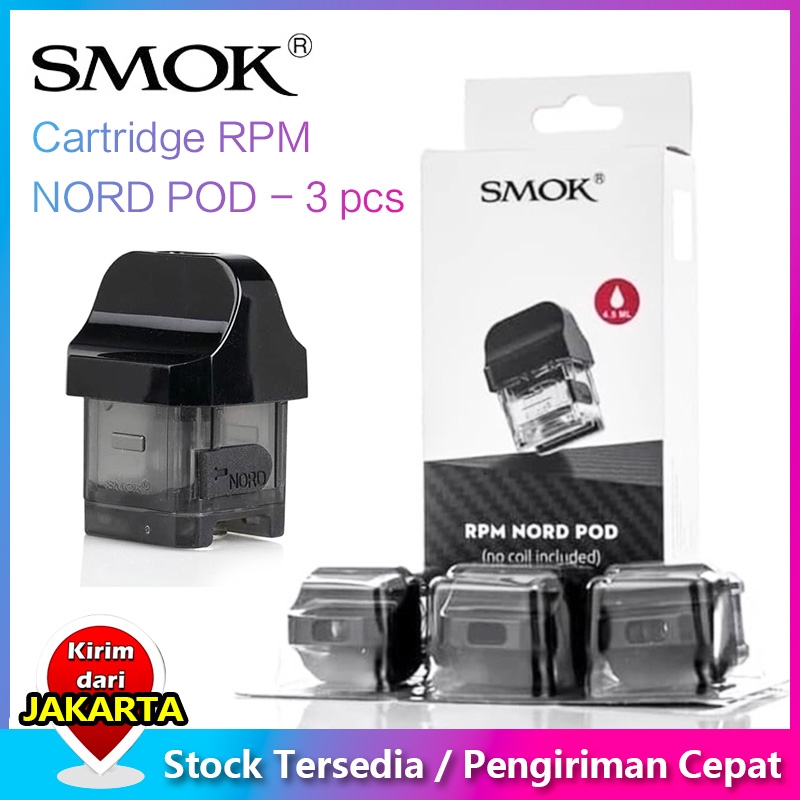 Jual 3 PCS CARTRIDGE SMOK RPM 40 NORD POD TANPA COIL SATUAN | Shopee ...