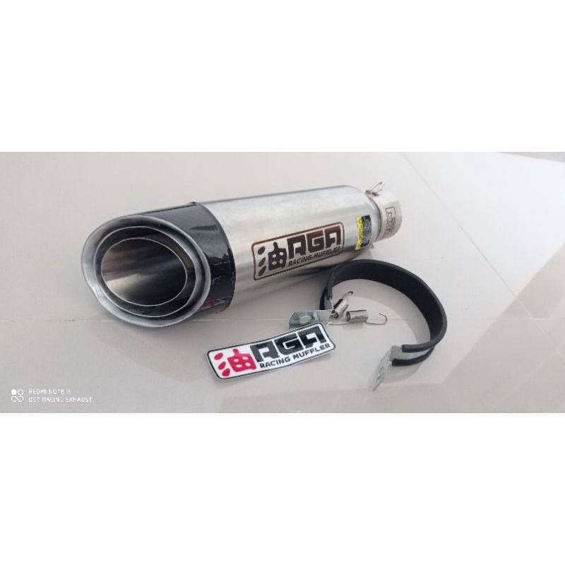 Jual Knalpot motor original RGR racing S1 ujung carbon full stenlis ...