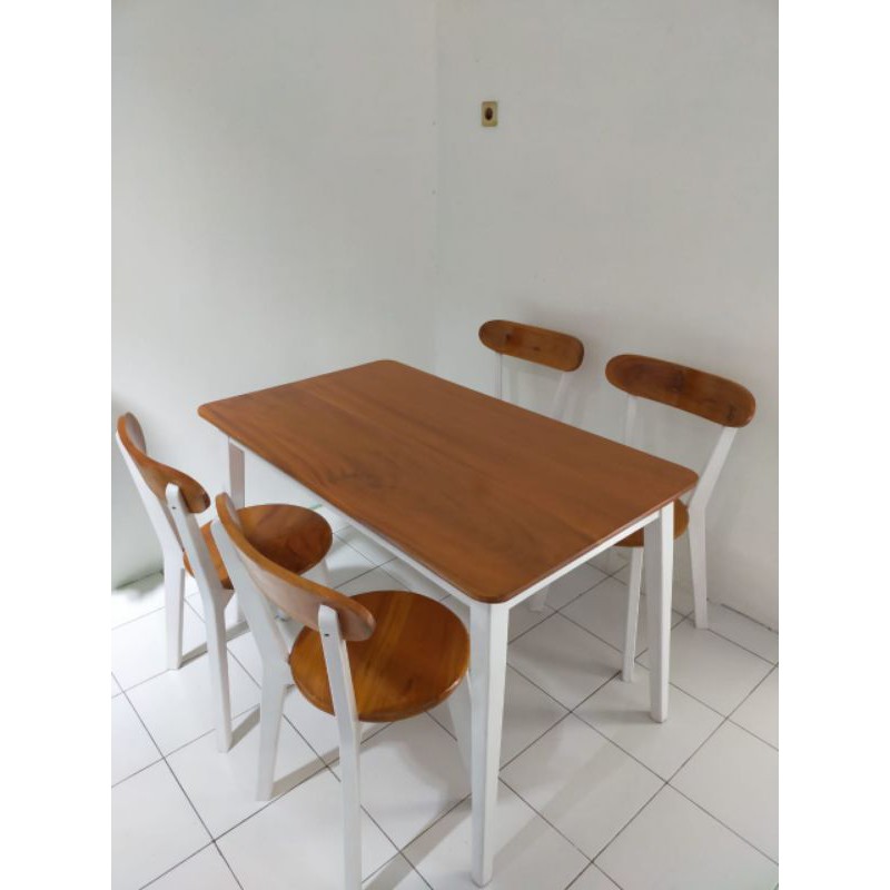 Jual Meja Cafe Set / Meja Makan Kayu / Meja Restoran | Shopee Indonesia