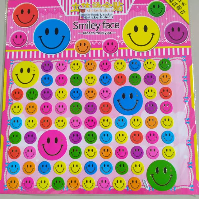 Jual Stiker anak timbul SMILE JUMBO 34x37cm | Shopee Indonesia