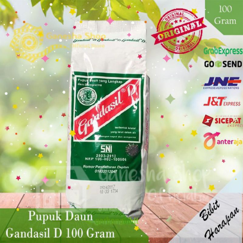 Jual Gandasil D Pupuk Daun 100 Gr Nutrisi Penyubur Daun Sayur Tanaman ...