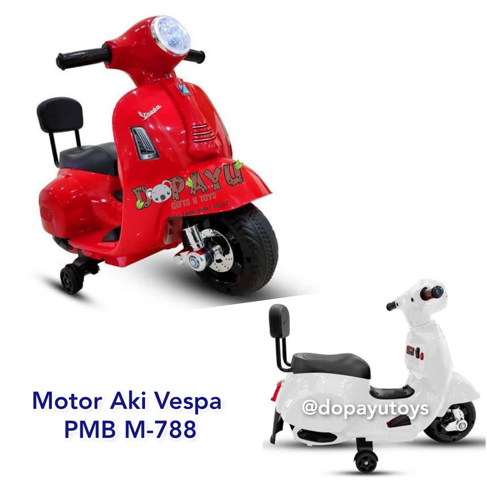 Jual Mainan Motor Aki Pmb Vespa M788 Lisensi Licensi Murah Meriah Shopee Indonesia
