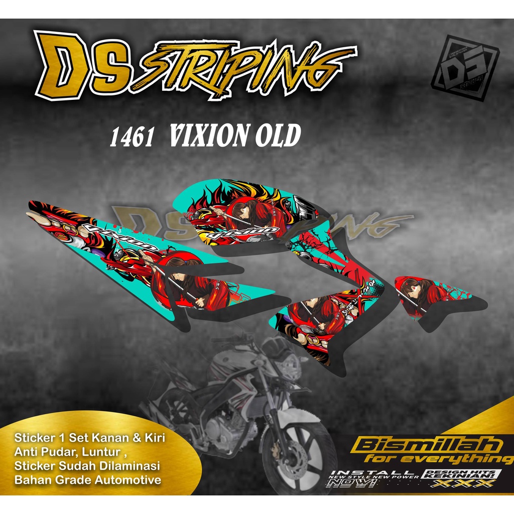 Jual 1461 Sticker Striping Motor YAMAHA VIXION OLD List Variasi Kartun