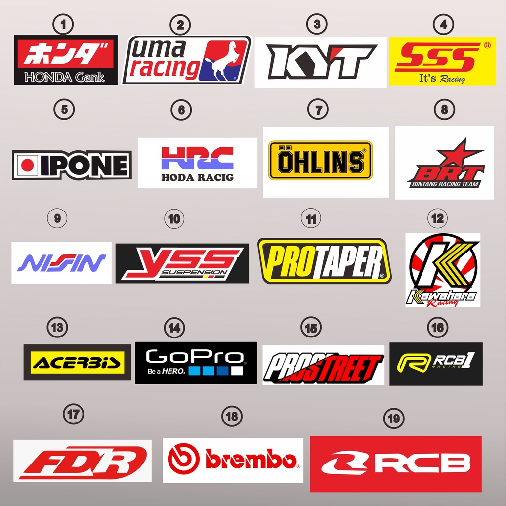 Jual Stiker Racing Terbaru / Stiker Motor / Stiker Sponsor Sticker ...