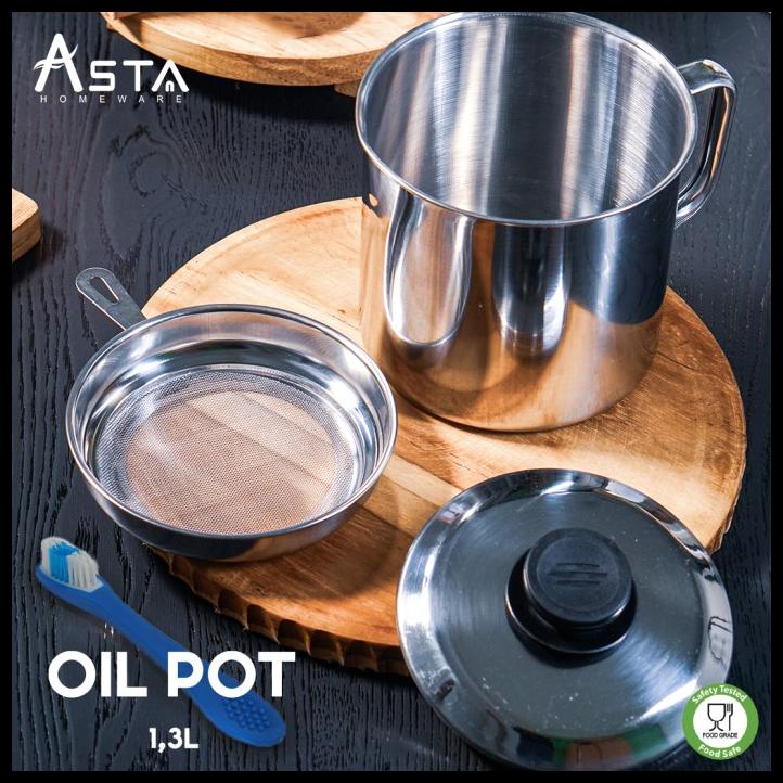 Jual Oil Pot Tempat Wadah Saringan Minyak Tempat Minyak Jelantah Shopee Indonesia 0890