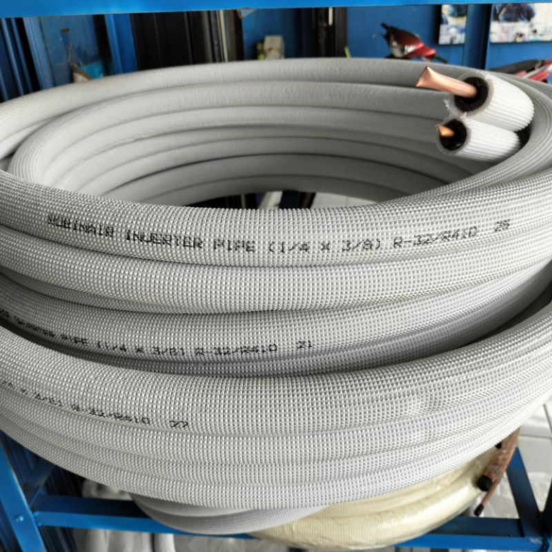 Jual pipa ac biasa r22 dan tipe r32 r410 per meter untuk 0.5pk 3/4pk ...