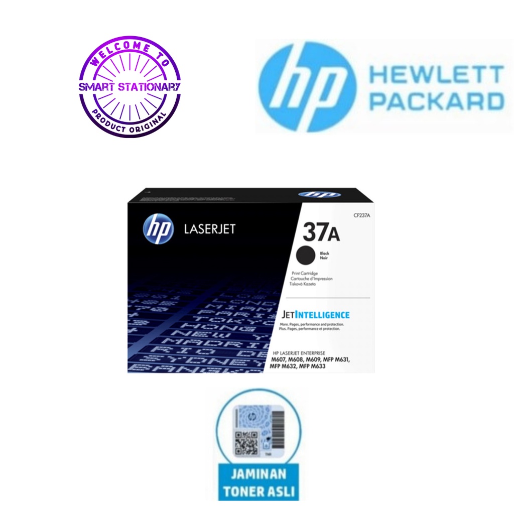 Jual Toner HP 37A Black Original Catridge | HP LaserJet Enterprise M607 ...