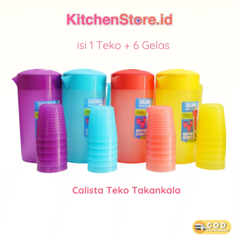 Jual Teko Kulkas Set Meja Calista Takankala Teko Sederhana Cantik 7 Gelas 1 Teko Besar Teko Air 3649