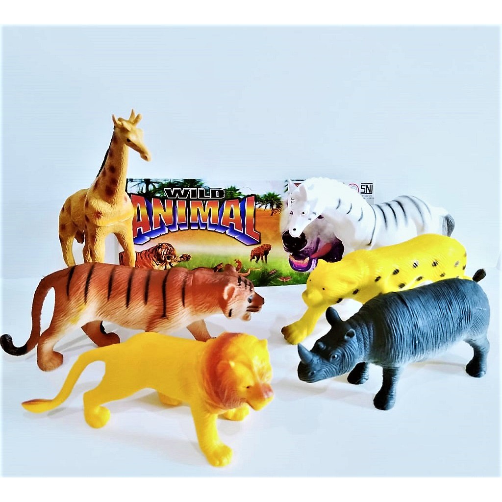 Jual MAINAN BINATANG WILD ANIMAL BESAR ISI 6 PCS | Shopee Indonesia