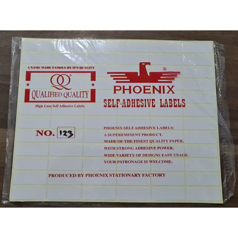 Jual LABEL NO.123 -Phoenix (LABEL UNDANGAN/LABEL NAMA) | Shopee Indonesia