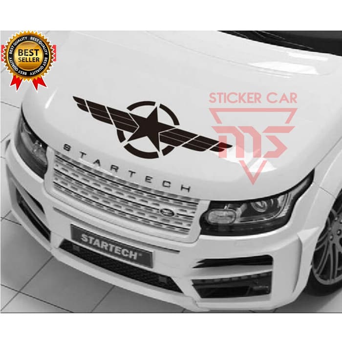 Jual sticker stiker kap mobil star army big size 90x33cm universal car ...