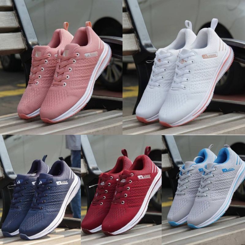 Jual SEPATU ADIDAS NEO GARIS WANITA GROSIR OLAHRAGA JOGING SENAM ZUMBA