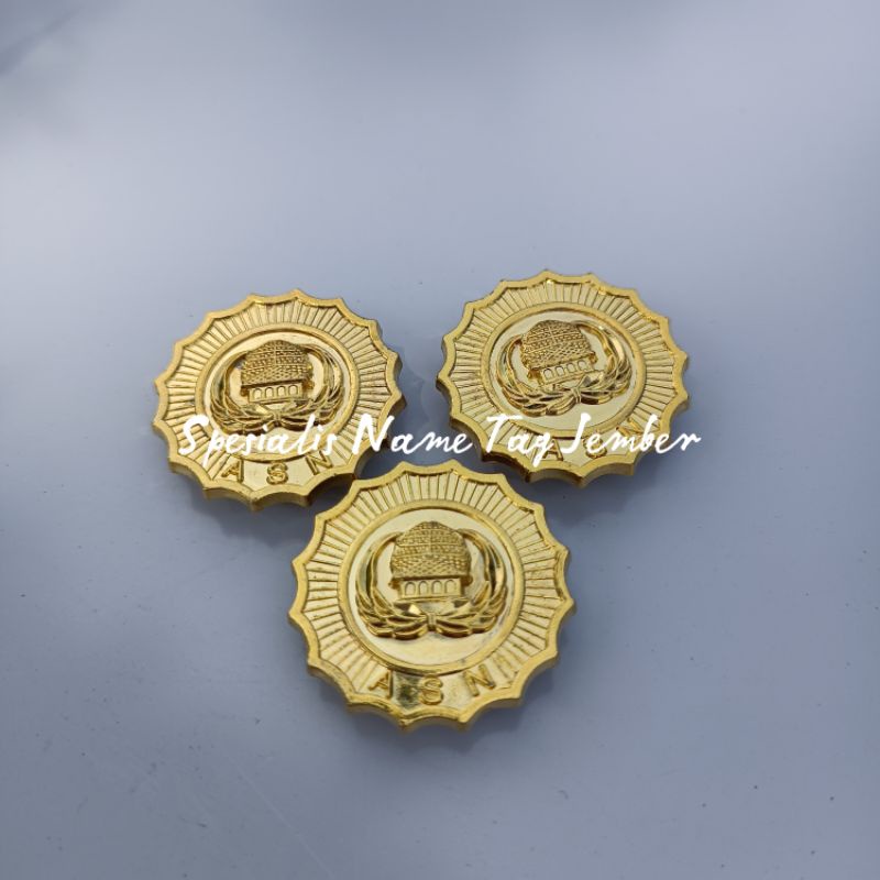 Jual PIN GOLONGAN ASN KEMBANG PIN ASN KORPRI KUNINGAN EMAS MENGKILAP ...