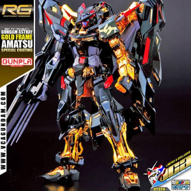 Jual Premium Bandai RG 1/144 Astray Gold Frame Amatsu ( special coating ...