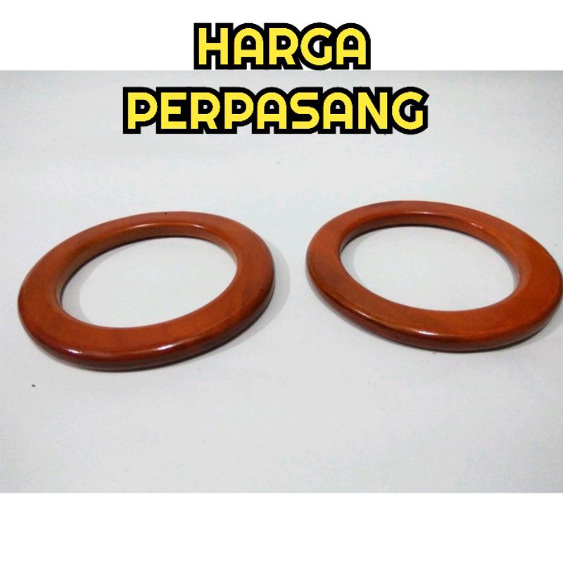 Jual HANDLE TAS KAYU GAGANG LINGKARAN GERAISURYA RING 11CM PO | Shopee ...