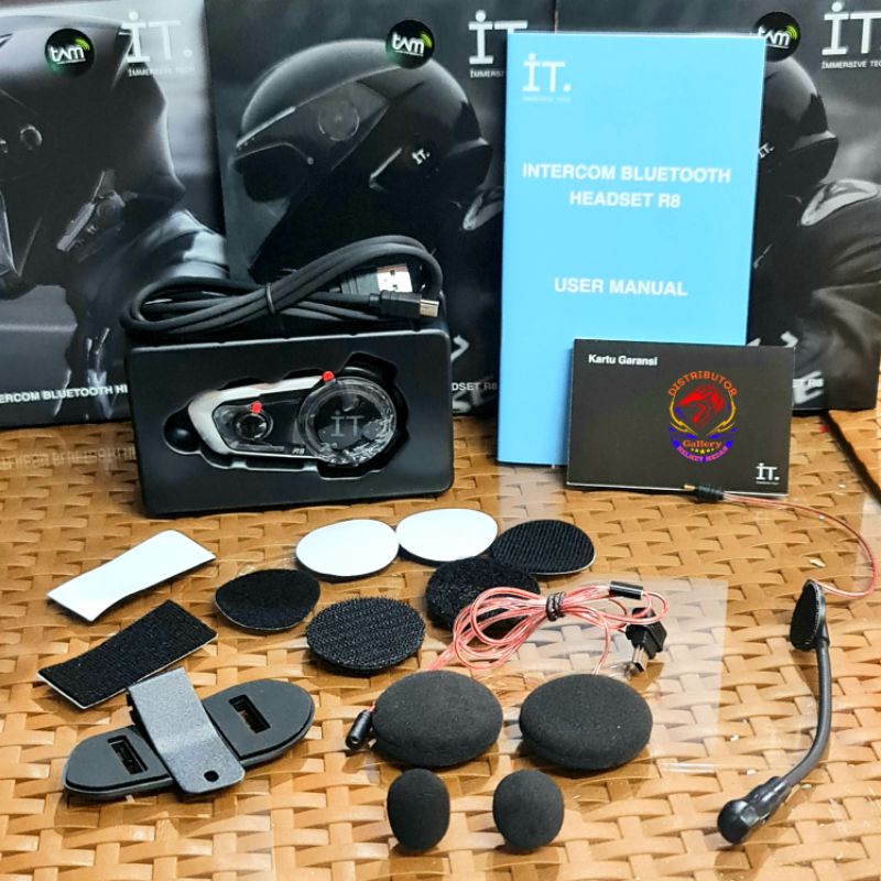 Jual IT INTERCOM HELM Bluetooth Headset R8 ORIGINAL | Shopee Indonesia