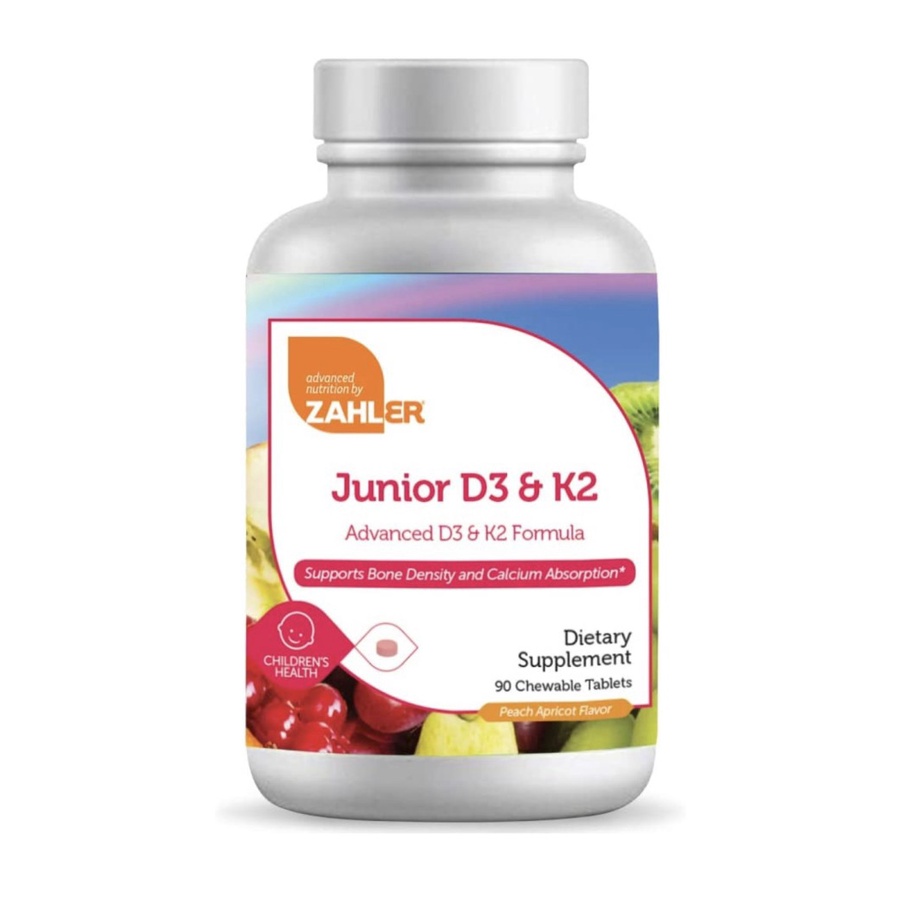 Jual Vitamin Zahler Junior D3 K2 2000 IU for Kids 90 Chewable Tablet