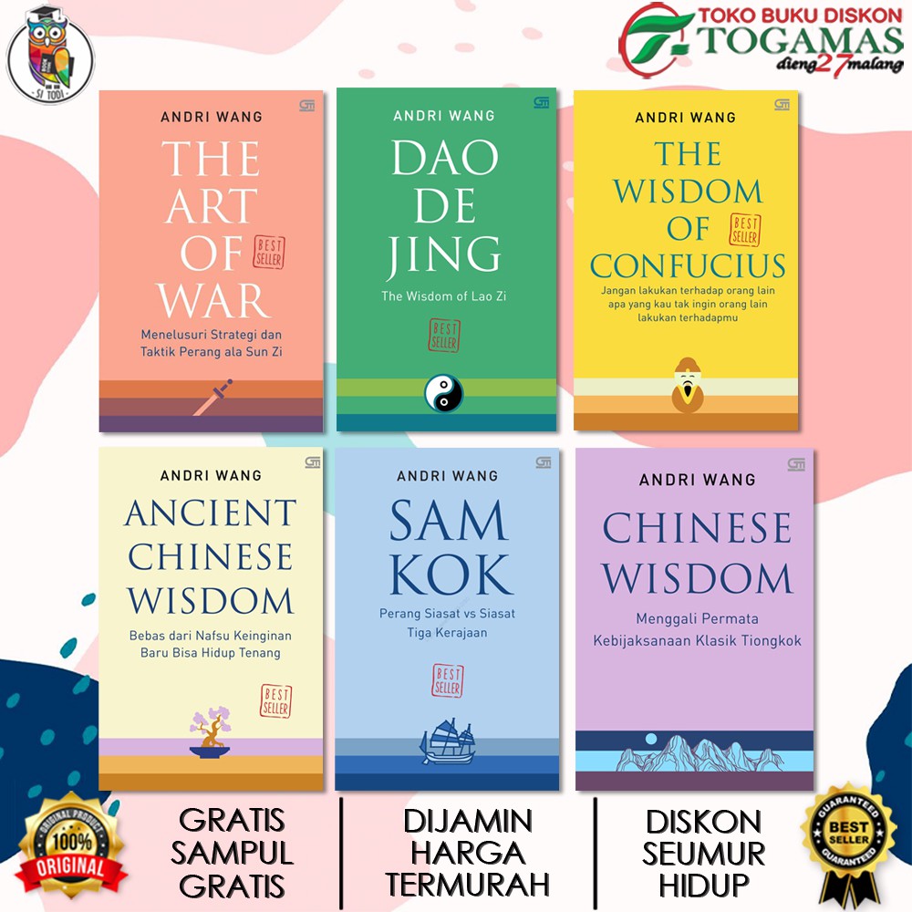 Jual SERI ANDRI WANG : THE WISDOM OF CONFUCIUS THE ART OF WAR SAM KOK ...