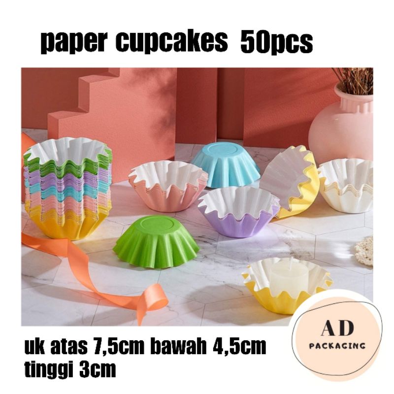 Jual paper cup case roti warna / paper cupcakes/ kertas roti / paper ...