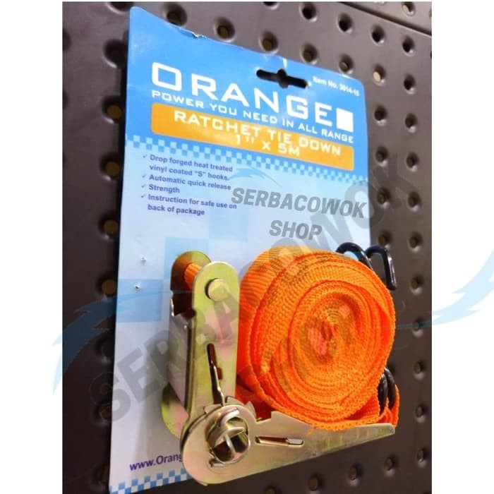 Jual Orange Rachet Tie Down Inch X M Tali Pengikat Barang Motor Shopee Indonesia