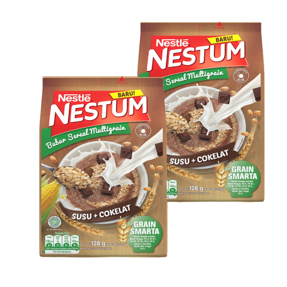 Jual NESTUM Bubur Sereal Multigrain 3in1 Polybag (4 X 32g) Susu Cokelat ...