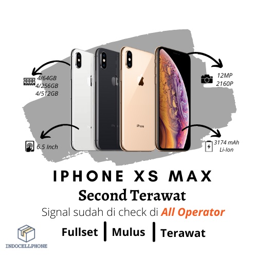 Jual Iphone Xs Max Gb Gb Fullset Second Original Mulus Shopee Indonesia