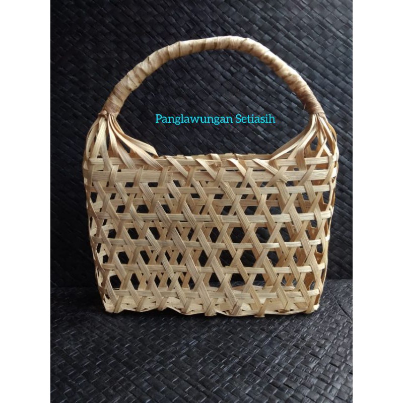 Jual Anyaman Bambu Tas Sedang 20x4x14 Natural Shopee Indonesia 9902