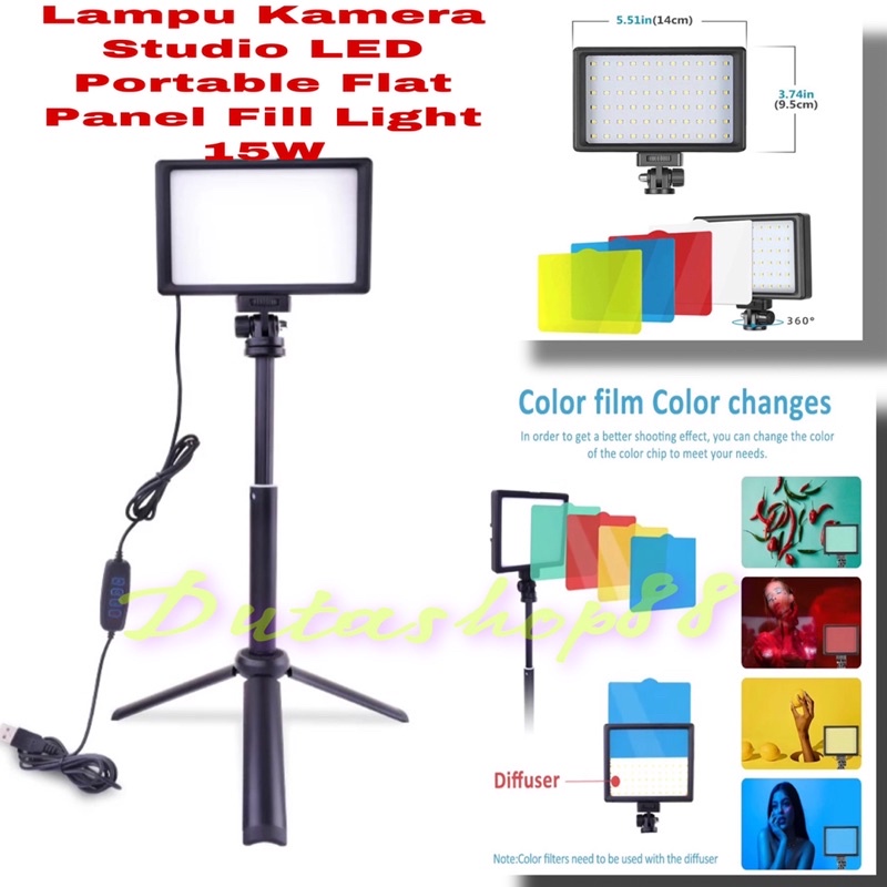 Jual Paket Lampu Video Led 120 Panel Light Kit | Shopee Indonesia