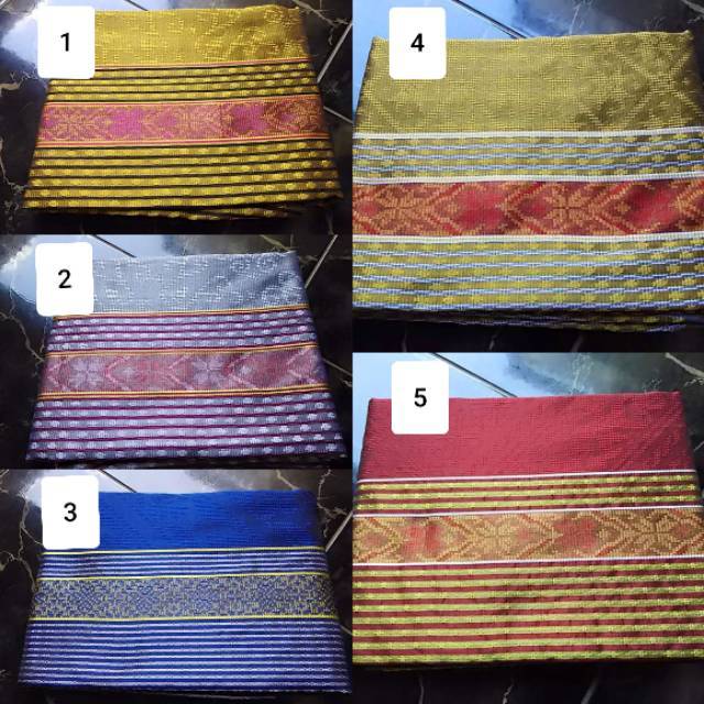 Jual TENUN SONGKET IKAT BARON EXCLUSIVE KUNING EMAS, BIRU, SILVER MERAH ...