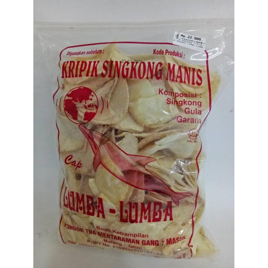 Jual Bilka Kripik Singkong Manis Lumba Lumba 500gr Shopee Indonesia