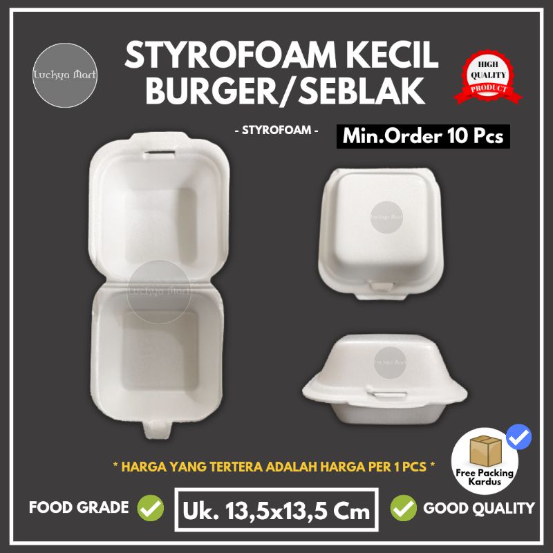 Jual Styrofoam Burger Seblak Sterofoam Kecil Stereofoam Burger Foam Makanan Foam Kecil