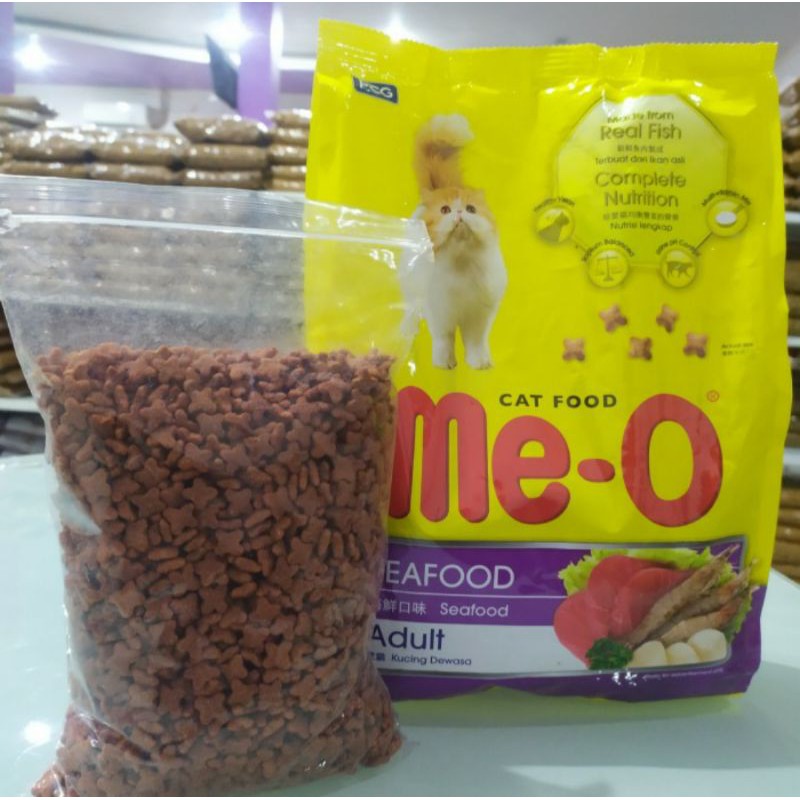 Jual Makanan Kucing Meo Seafood 1000gr 1kg Dry food Adult Shopee Indonesia