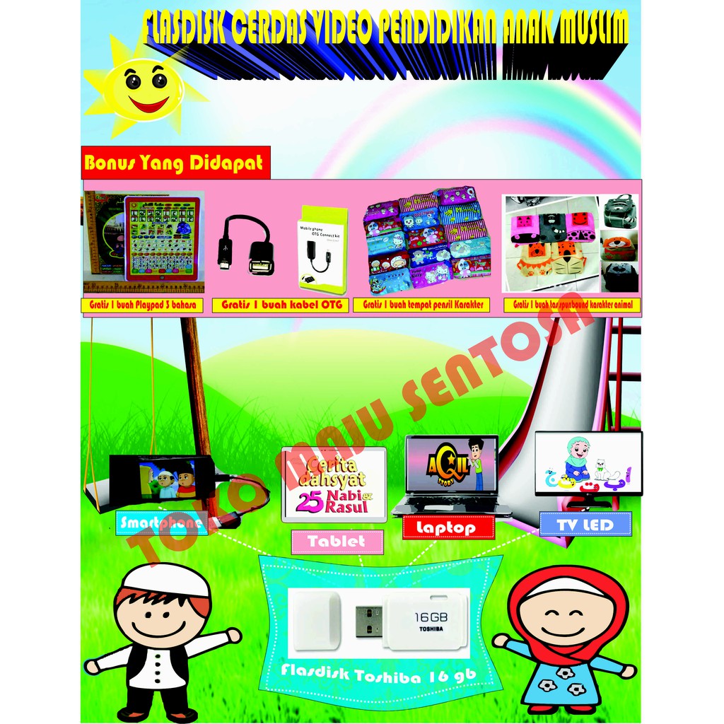 Jual Flasdisk CERDAS Video Anak Muslim Gratis PLAYPAD ANAK MUSLIM murah  meriah | Shopee Indonesia