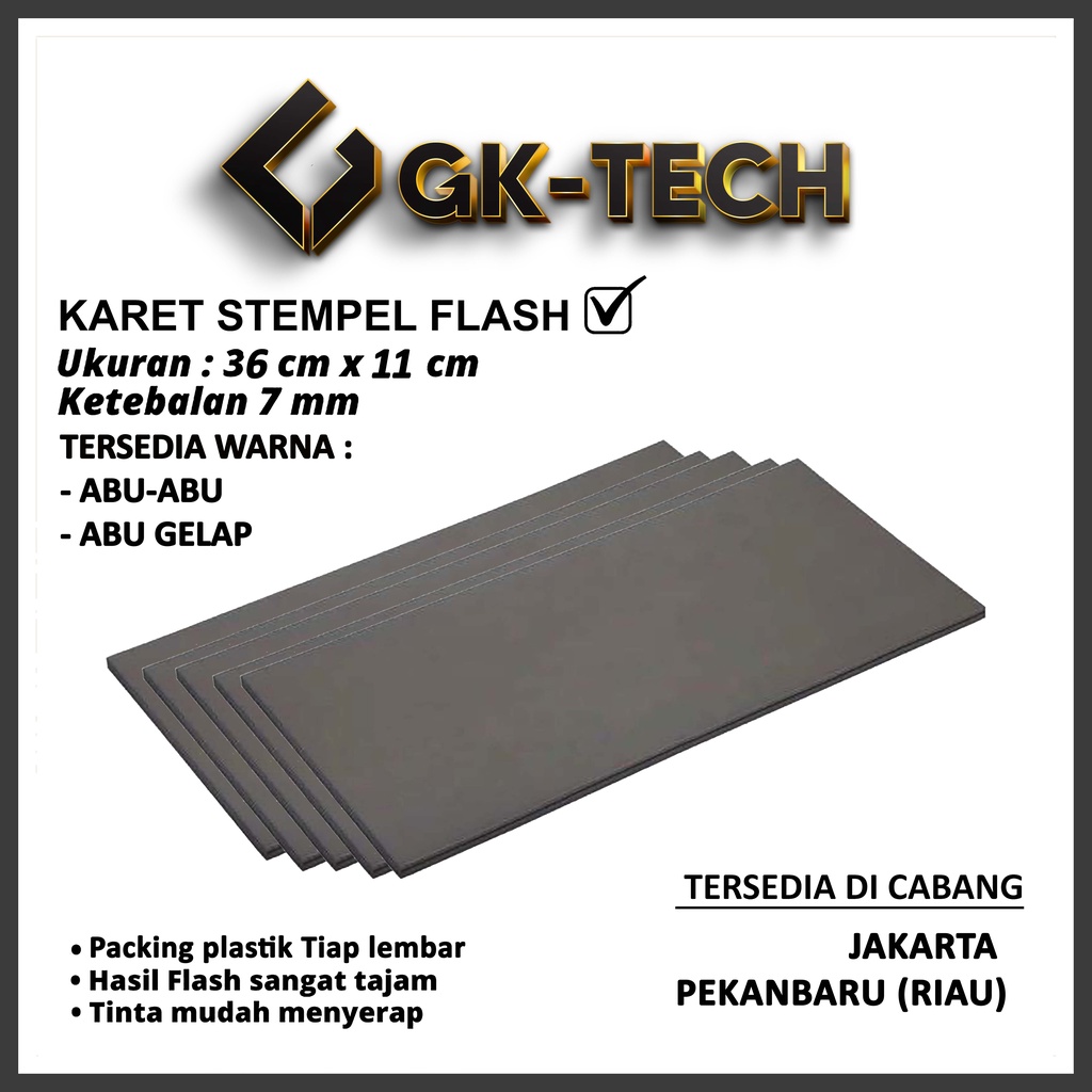 Jual Karet Stempel Flash Cm X Cm Gk Tech Cabang Sumatera Shopee