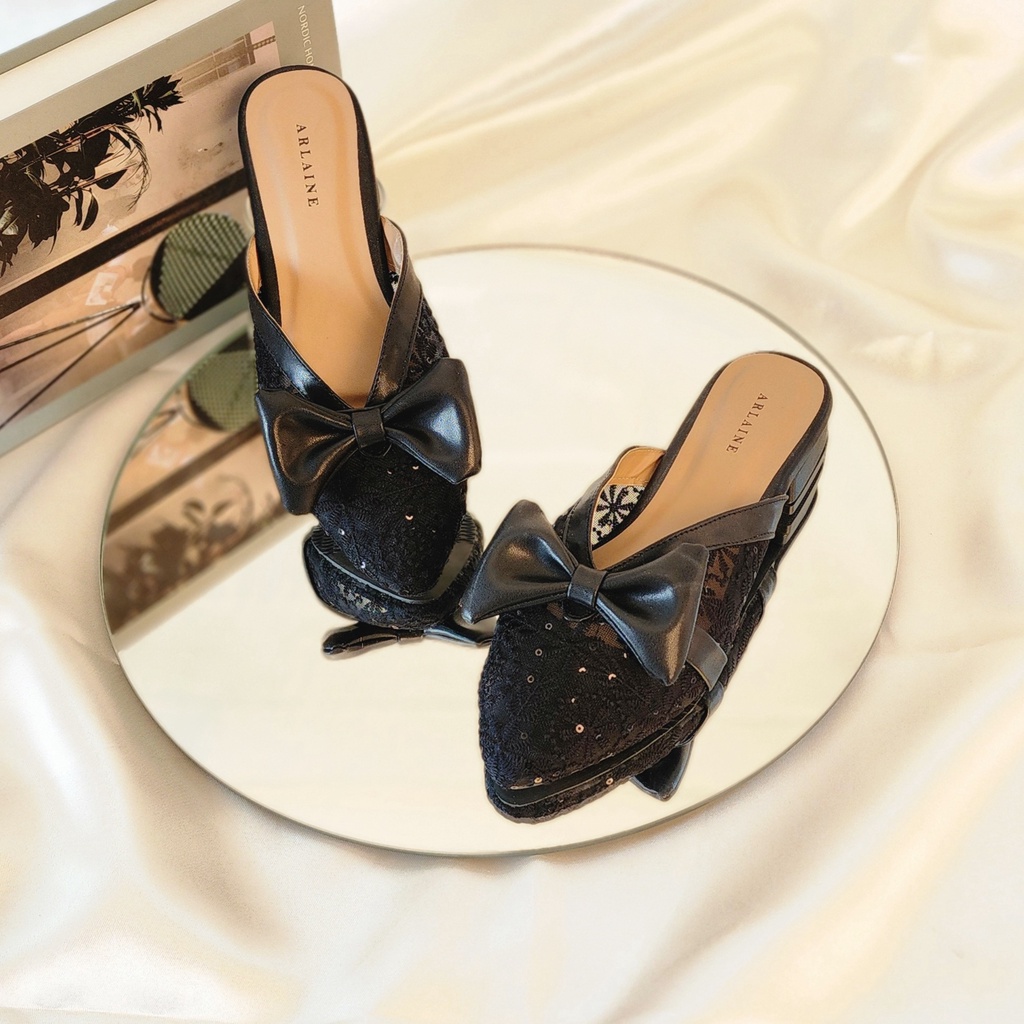 Jual Arlaine Arabele Heels Brukat / Heels Selop / Heels 3cm / Heels ...