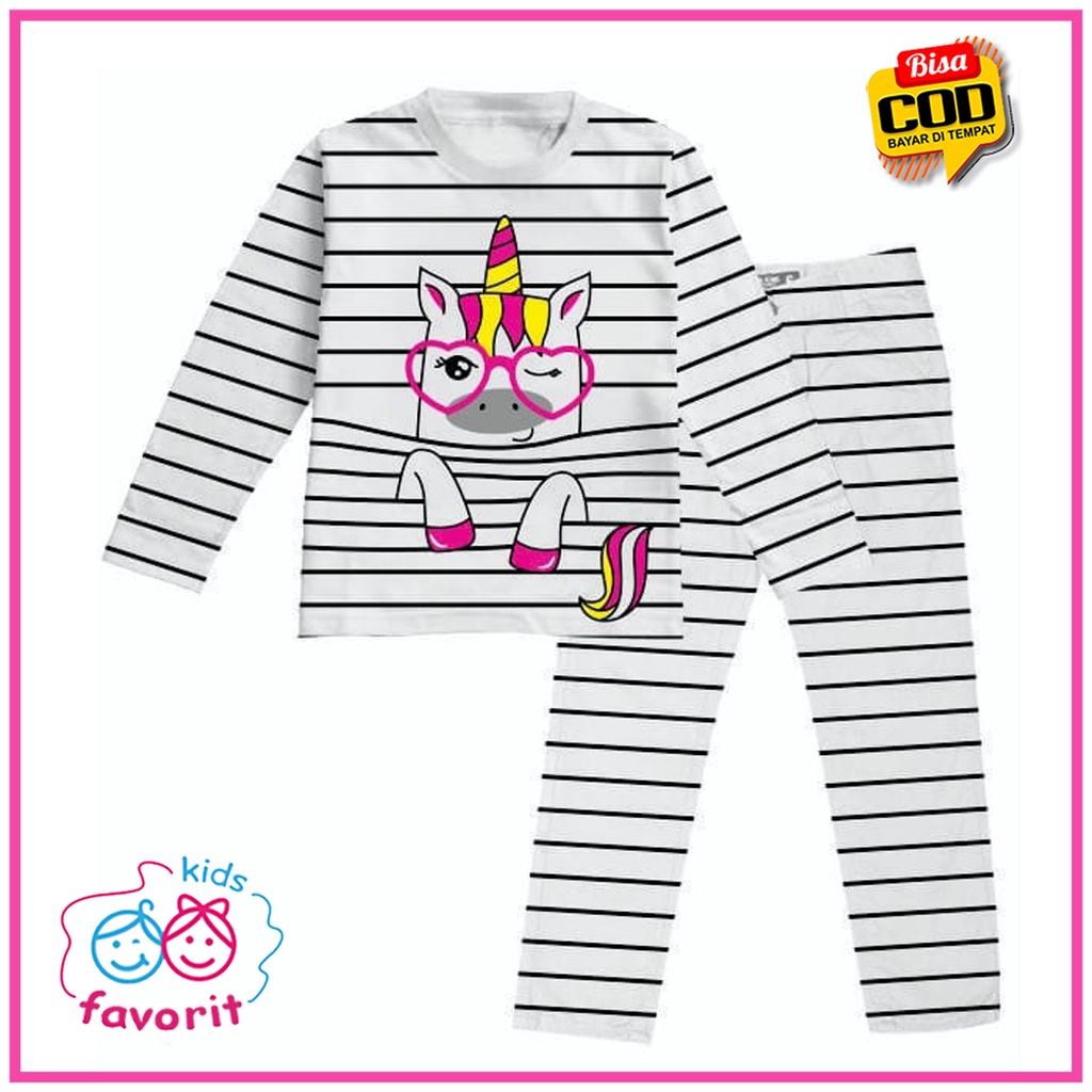 Jual PIYAMA ANAK PEREMPUAN BAJU TIDUR ANAK PEREMPUAN GAMBAR KUDA PONY